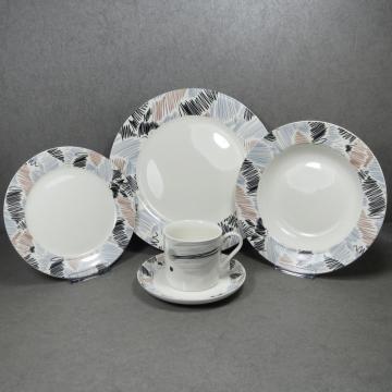 Decal Porcelain Dinnerware Set