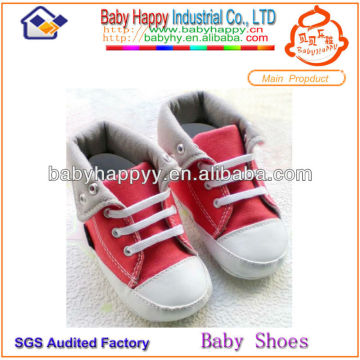 China factory price soft sole plain high-top baby walking shoes