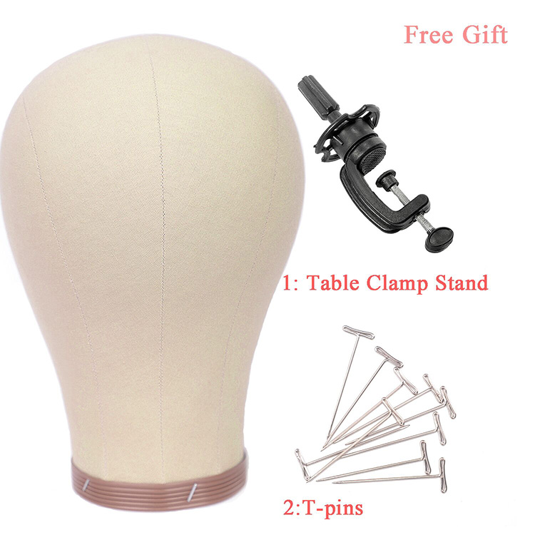 Aisi Hair Canvas Block Head Mannequin Head Weft Wig Display Style Styling Manikin Head Cork Inside Dryer Free Gifts