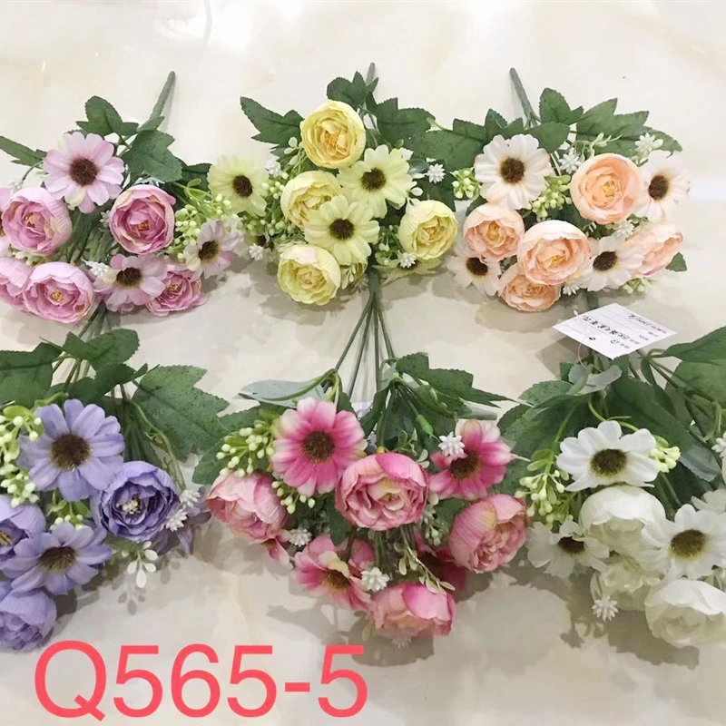 Realistic Bouquet of Artificial Flowers Garden Roses