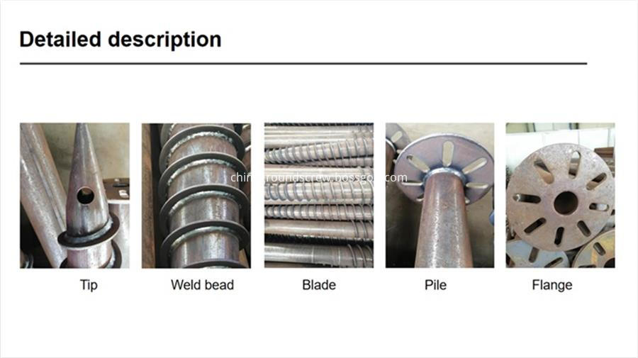 flange screw pile foundation