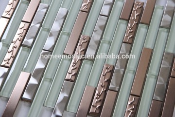 Artistic Wall Background wall mosaic tile for glass & stainless steel building material