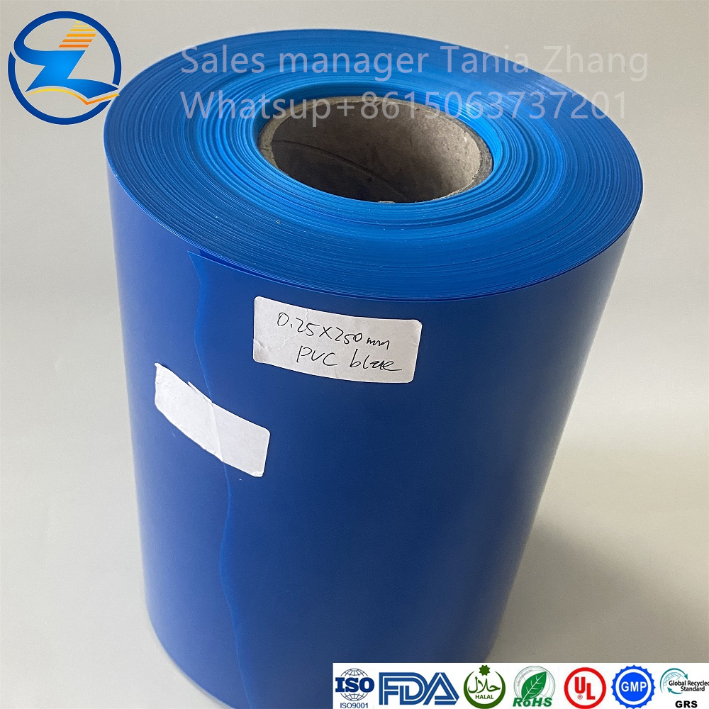 Blister Pharma Packaging Blue Pvc Film Roll Jpg