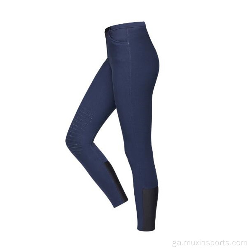 Breeches marcaíocht capall silicone glúine le póca