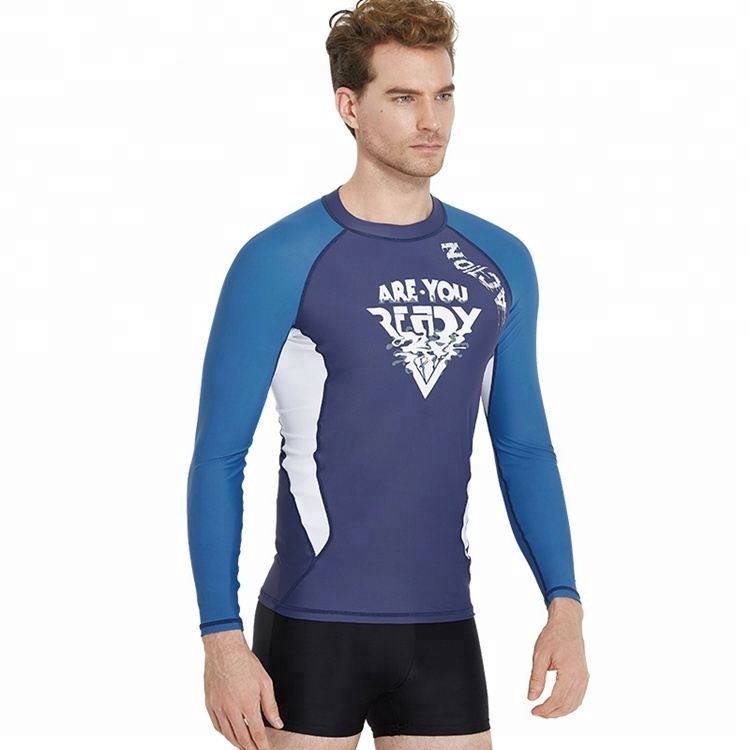 Custom Men's Long Sleeves Uv Protection Surf Rash Guard
