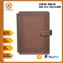 BWA-46 Model leather portfolio/Multifunctional file folder with magnet closure/Loose-leaf folder