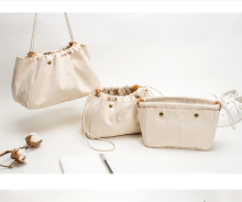 CANALOLO COTTON CANVAS TWILL  STORAGE POUCH COSMETIC BAG