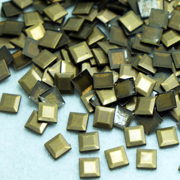 Flat Square Metallic Nailheads Iron-On