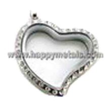 latest new design square glass locket,latest heart floating charm locket