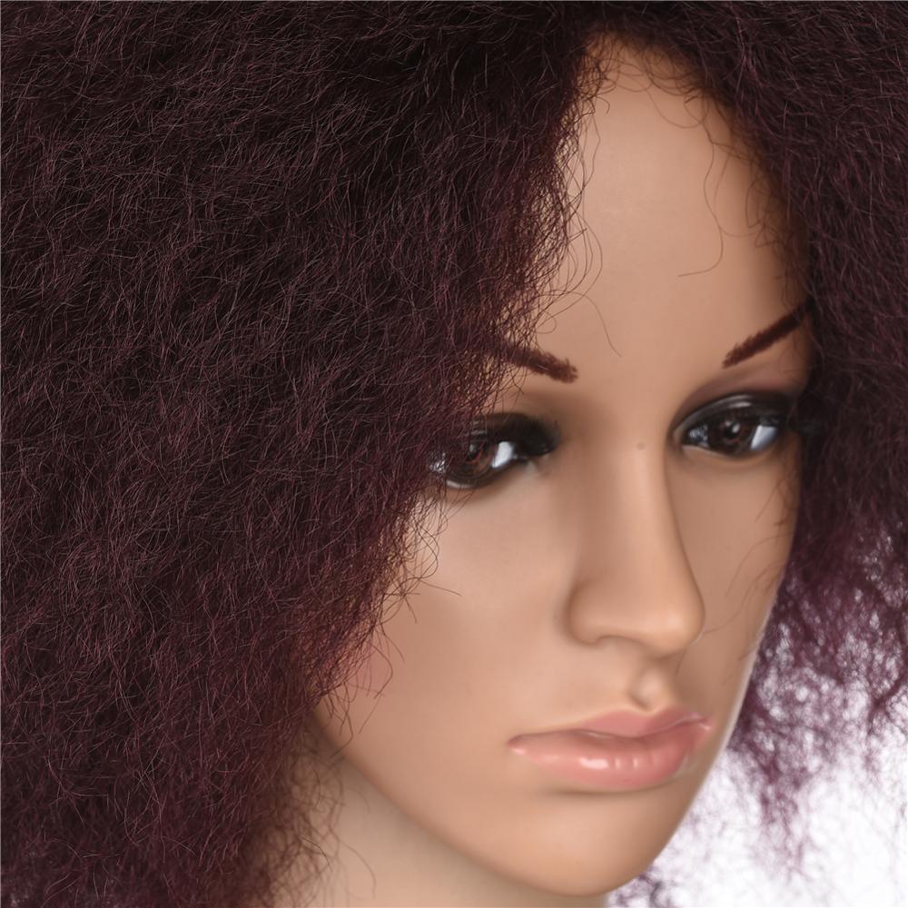 MYZYR own brand, Africacheap heat-resistant synthetic wig, fluffy short straight hair black yellow #99j color (yellow)