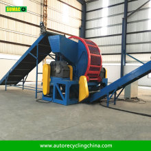 Double shaft recycling waste tyre shredding machine