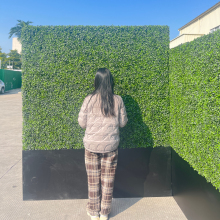 Synthetic Artificial Boxwood Hedge Vertical Leaf Green Forest Wall Panels