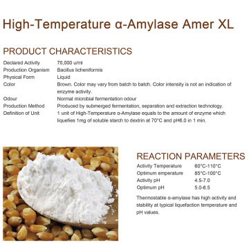 Α-amylase à haute température pour le sucre en amidon