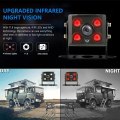 1920*1080p Cámara de respaldo AHD 12 V para el monitoreo de vehículos de camiones de autobús 4 IR Visión nocturna Cámara de vigilancia de automóviles IP68 impermeable