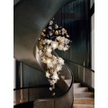 Hotel lobby crystal glass pendant light Magnolia Chandelier