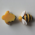 20mm lindo Mini resina de dibujos animados animales abejas con cabujón de espalda plana DIY diadema decorativa Scrapbooking Craft