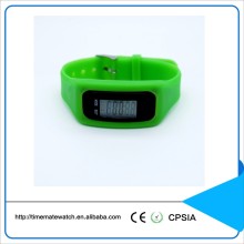 Silicone Digital Promotion pedometer bracelet watch