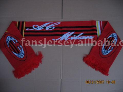 SOCCER SCARF FANS PRODUCE GOOD QUALITY AC MILAN