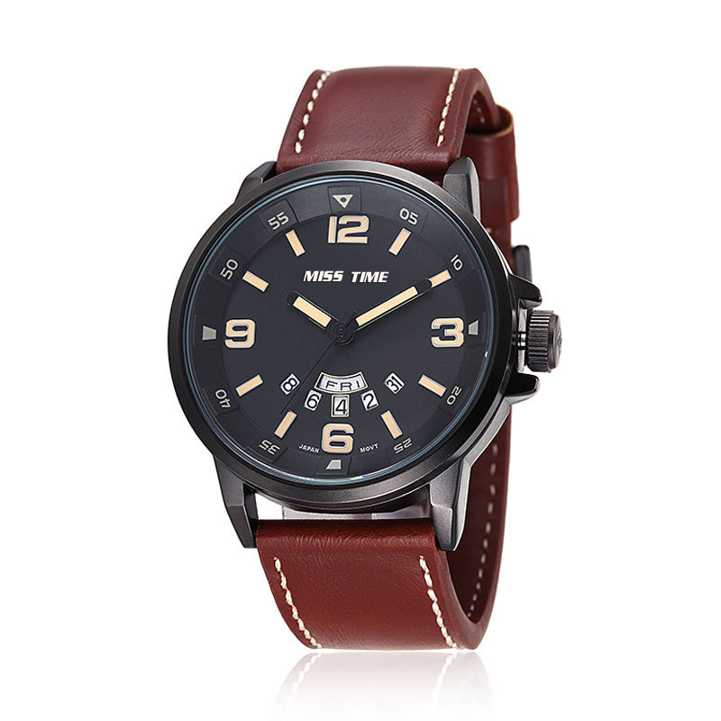 Customized logo leather watches wholesale