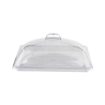 Rectangular Food Cover with Handle - Clear Plastic Dome Cover 35x50cm
