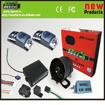 one way vehicle alarm with two remotes PKE one button start