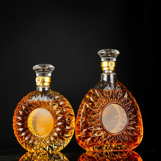 Lead-Free Louis Xiii Wine Glass Bottle, Transparent Wine Glass Bottle