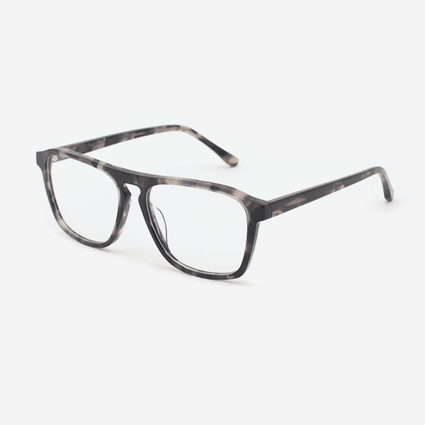 Square Key-hole Acetate Men's Optical Frames 22A3025