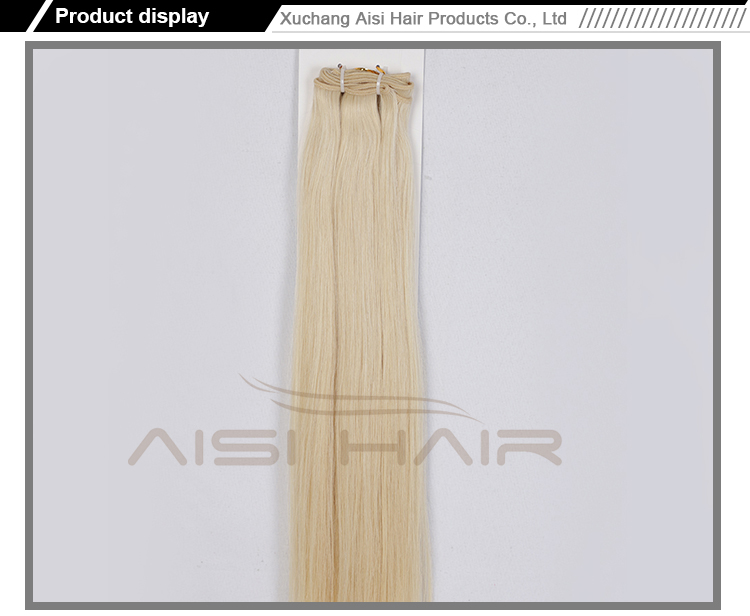 Aisi Hair 10A Brazilian Unprocessed Double Weft Blonde Human Hair Bundles Double Drawn Human Hair Extension For Women