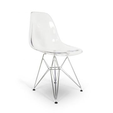 Eames DSR şeffaf plastik yemek çoğaltma sandalye