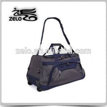 2015 custom travel trolley luggage bag polyester sports bag