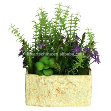 Lifelike succulent plants artificial plant with antique succulent pots