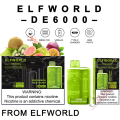 Заводская цена Elfworld DE6000 Одноразовый вейп