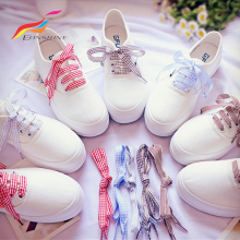 Scottish Plaid Pattern Ribbon Shoelaces: 10mm Width and 120cm Length