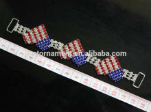 US Flag Color Crystal Rhinestone Bikini Connector For Swimming Wear Bikini
