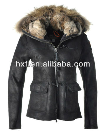 leather parka coats