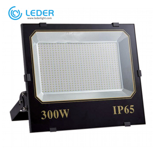 LEDER โคมไฟฟลัดไลท์ LED สีดำกำลังไฟสูง 300W