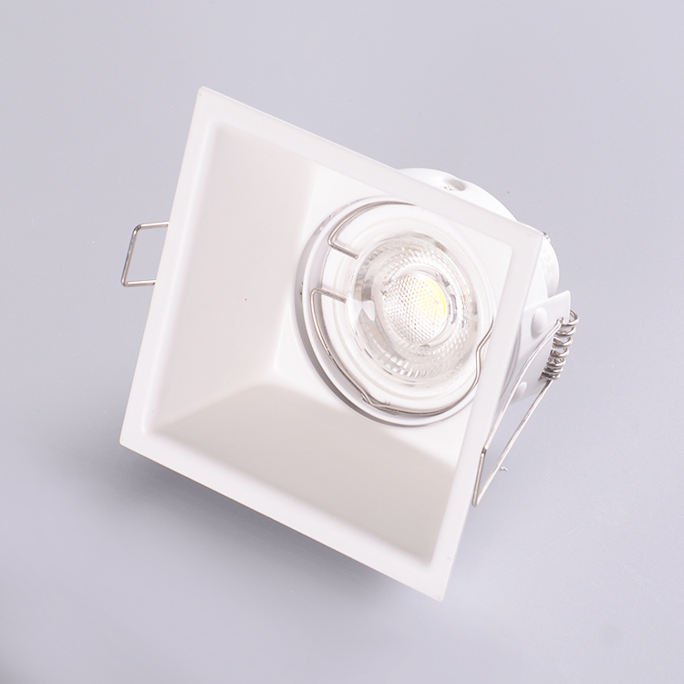 Indoor ceiling adjustable led square anti-glare aluminum downlight