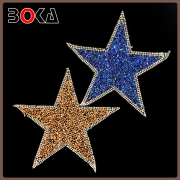 BOKA Iron-on rhinestone star applique star rhinestone applique