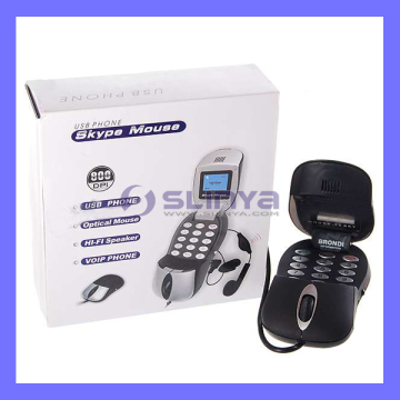 USB Optical Skype Mouse With Internet VoIP Phone (AS-1016)