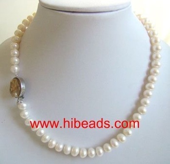 17" 9-10mm freshwater pearl necklace FPN0062