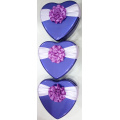 Purple Chocolate Tin Box with Flower Decoration