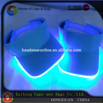 hot sale fiber optic sun visor caps and hats