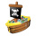 Inflatable pirate ship cooler blow-up drink holder