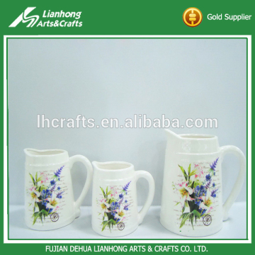 Popular outdoor decorative white ceramic bisque vases