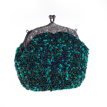 Elegant handbags ladies jeweled beaded clutch bags bridal bag