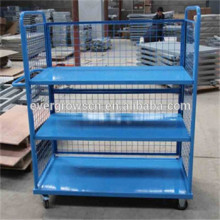 Wire folding rolling Storage cage warehouse supermarket Storage Pallet containers