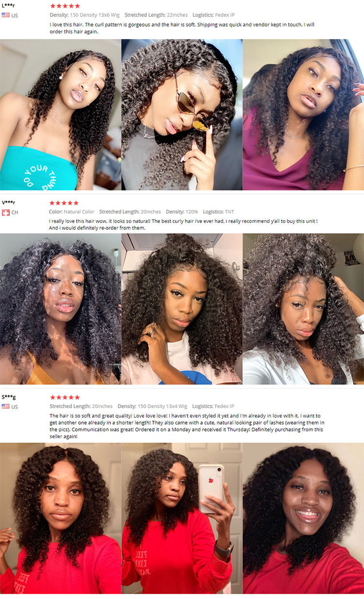 Ruixin Factory Direct Price Double Drawn Shy Angelbella Sample Remi Virgin Indian 30 Inch Kinky Curly Human Hair Front Lace Wig