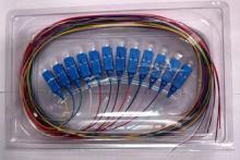 12 Core SC / UPC Fiber Optic Pigtails Patch cord , OFNR / O