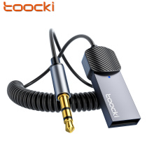 Toocki Best Price Bluetooth to 3.5mm Aux Adapter Aluminum Alloy Aux to USB Adapter for Car Stereo