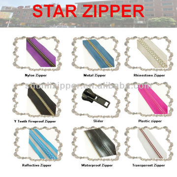 Zipper manufacturer wholesale all types of zippers